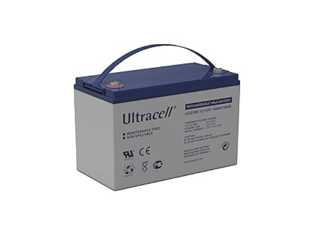 Batería solar AGM de ciclo profundo ULTRACELL de 12V y 100Ah.
